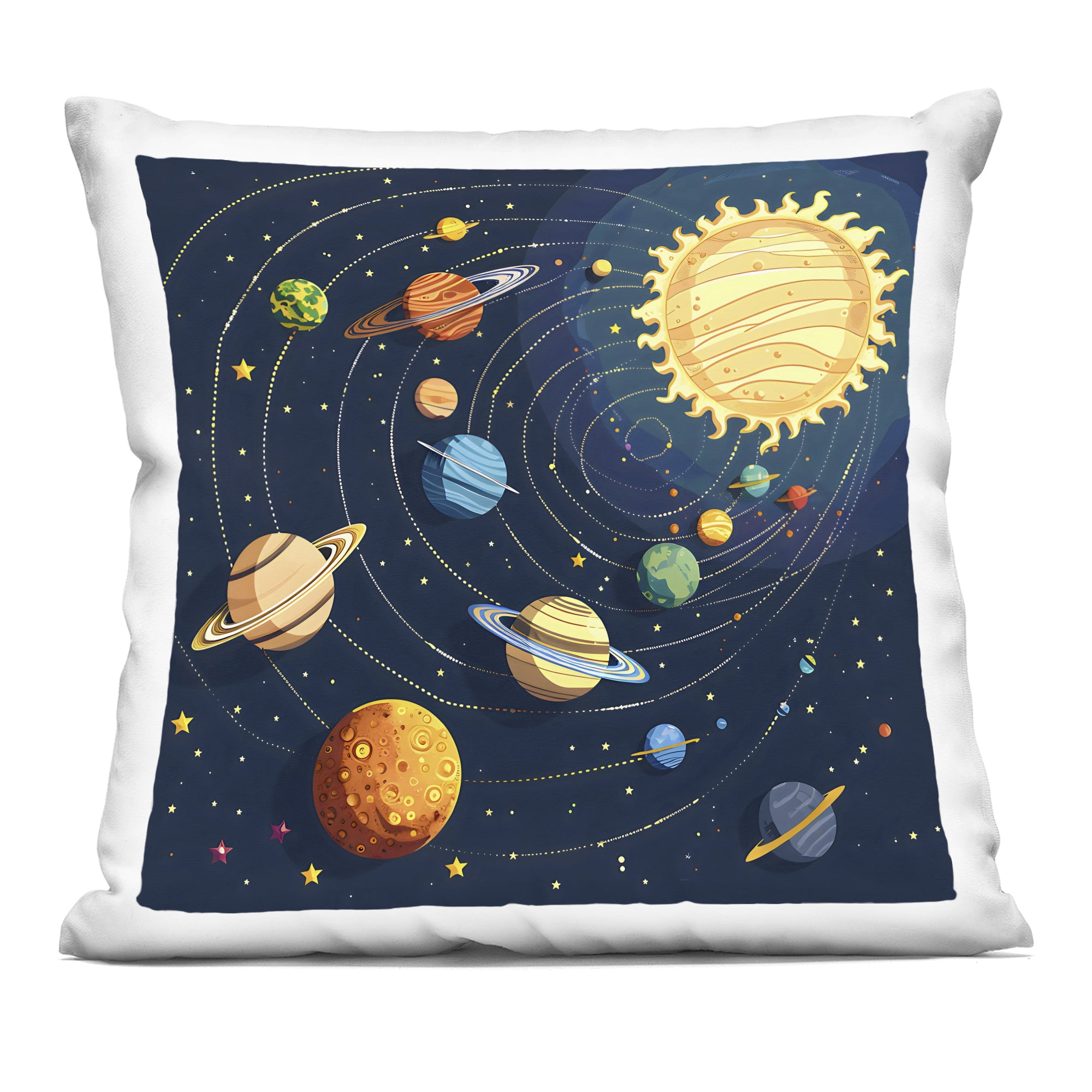 Stupell Industries Planets Around The Sun Decorative Printed Throw Pillow, design by Creative Studio