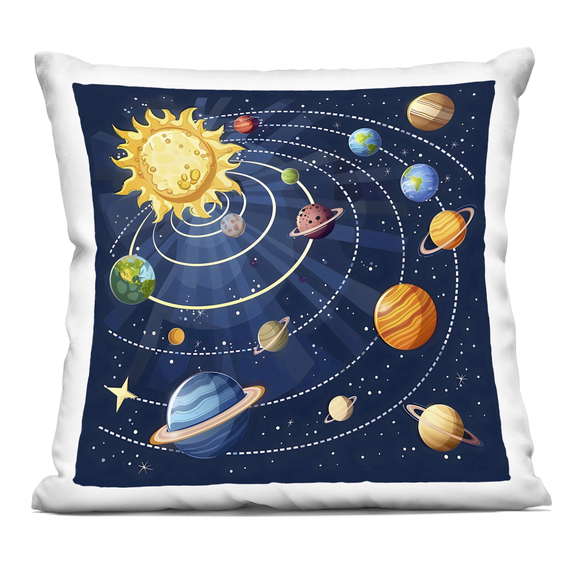 Stupell Industries Planets In Orbit Decorative Printed Throw Pillow, design by Creative Studio