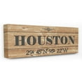 thumbnail image 1 of Stupell Industries Plank City Coordinates Houston Town & City Painting Gallery Wrapped Canvas Art Print Wall Art, 10 x 24, 1 of 5