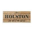 thumbnail image 1 of Stupell Industries Plank City Coordinates Houston Town & City Painting Unframed Art Print Wall Art, 7 x 17, 1 of 6