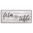 thumbnail image 1 of Stupell Industries Planked Style Farm to Table Food & Beverage Painting Gray Framed Art Print Wall Art, 30 x 13, 1 of 9