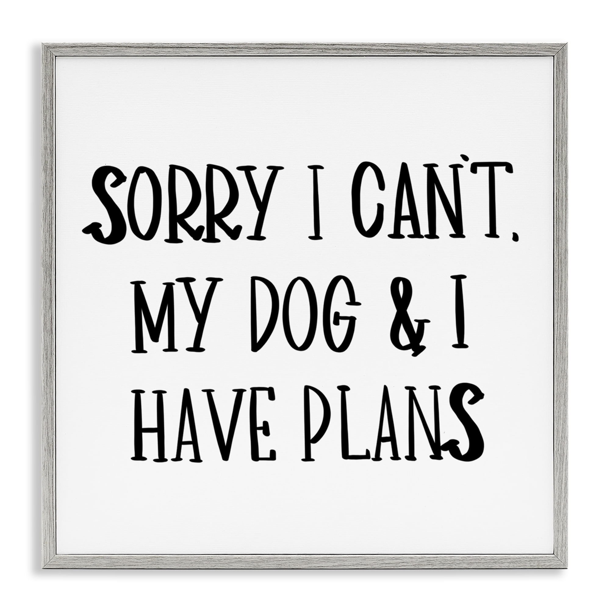 Stupell Industries Plans With Dog Text & Numbers Painting Gray Framed Art Print Wall Art, 17 x 17