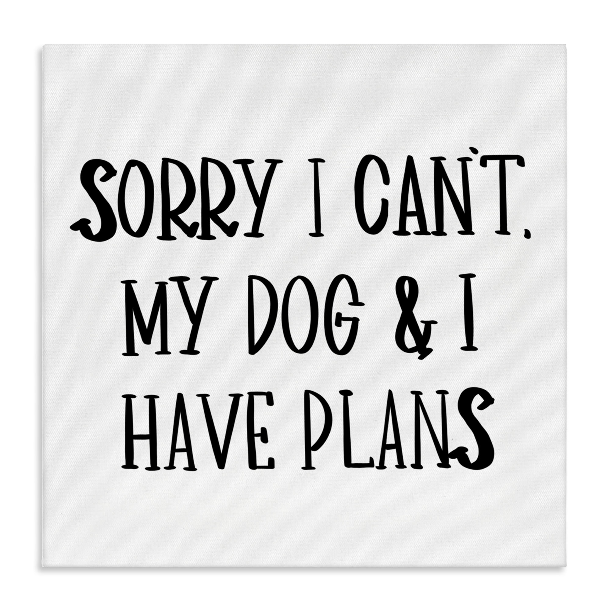 Stupell Industries Plans With Dog Text & Numbers Painting Wrapped Canvas Art Print Wall Art, 36 x 36