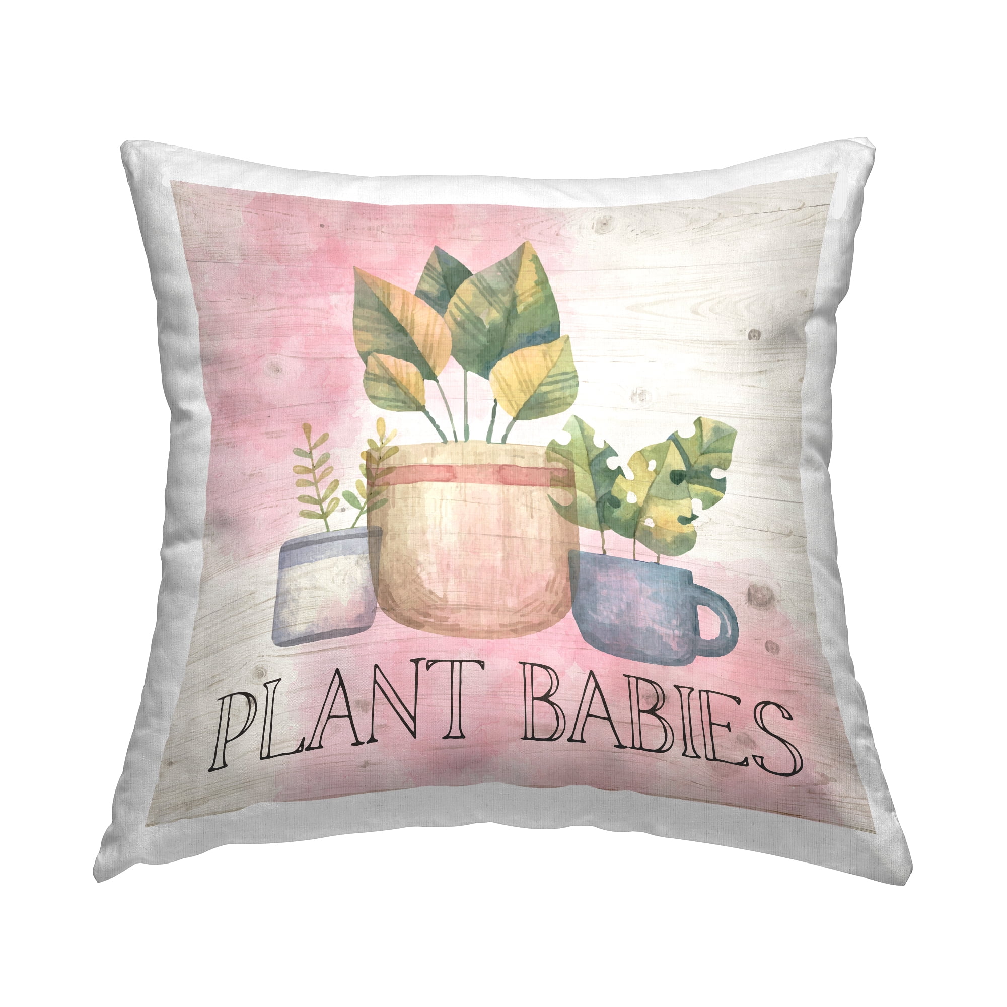 Stupell Industries Plant Babies Potted Greenery Garden Printed Throw Pillow Design by ND Art