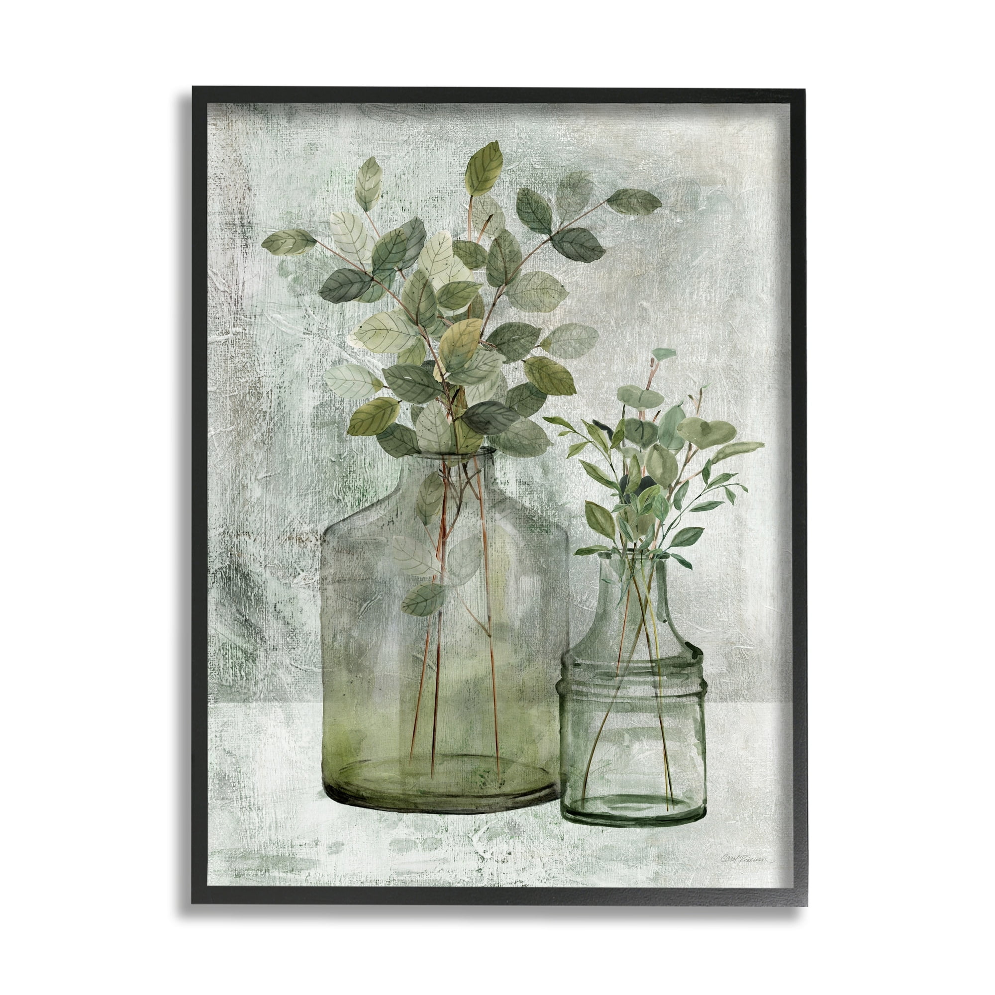 Black Framed Botanical Canvas Print, 11 x 14