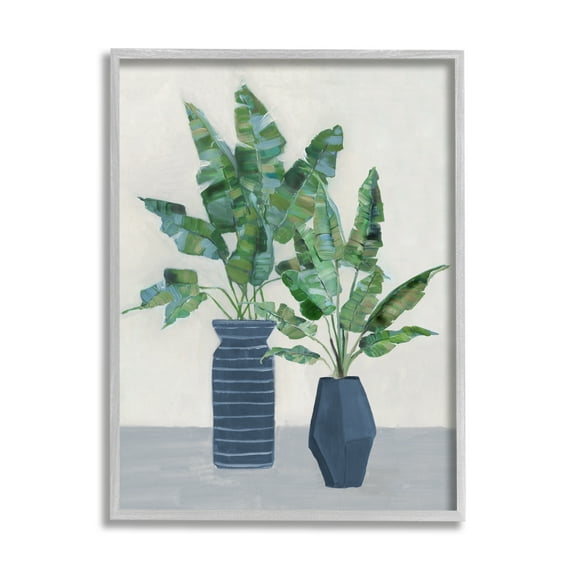 Stupell Industries Plant Bouquets Still Life Botanical & Floral Painting Gray Framed Art Print Wall Art, 11 x 14