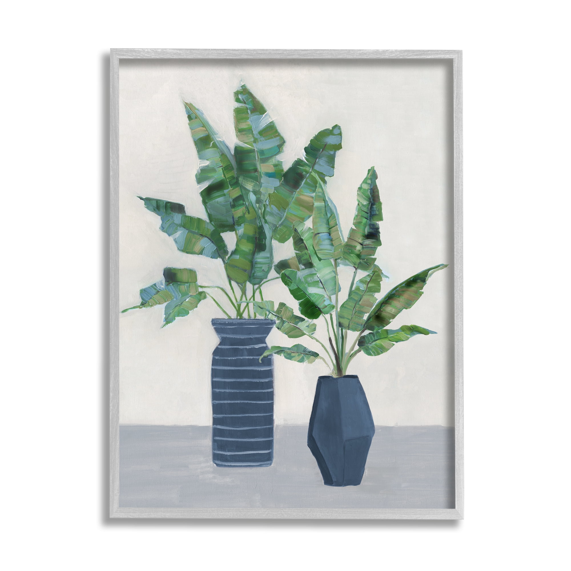 Stupell Industries Plant Bouquets Still Life Botanical & Floral Painting Gray Framed Art Print Wall Art, 16 x 20