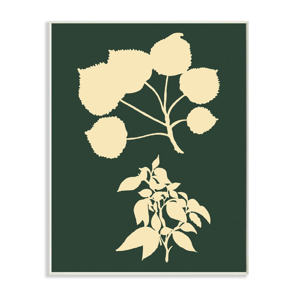 Stupell Industries Plant Silhouette Yellow Green Design Wall Plaque by The Saturday Evening Post, 10" x 15", Wall Plaque