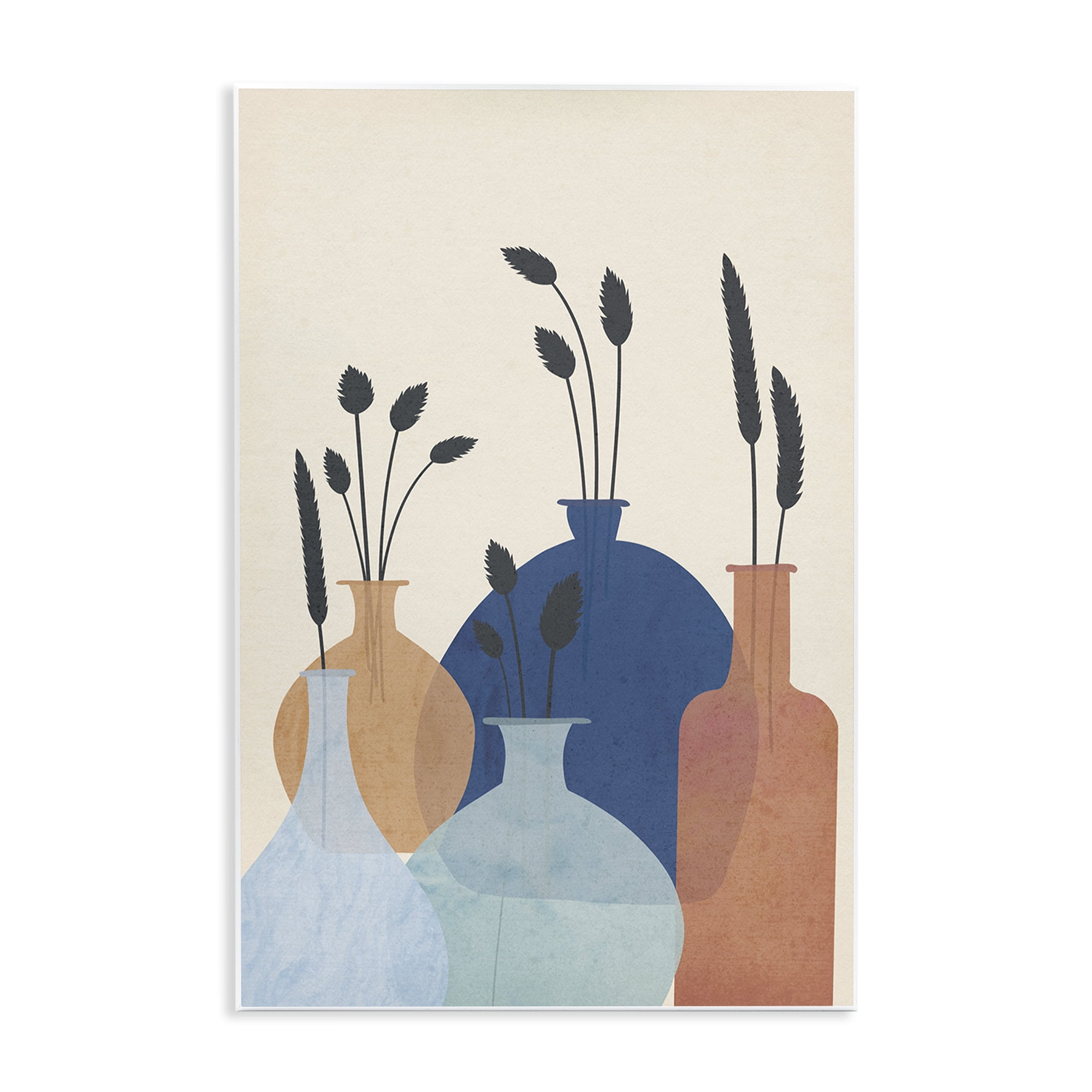 Stupell Industries Plant Sprigs Vases Plants & Flowers Painting Unframed Art Print Wall Art, 13 x 19