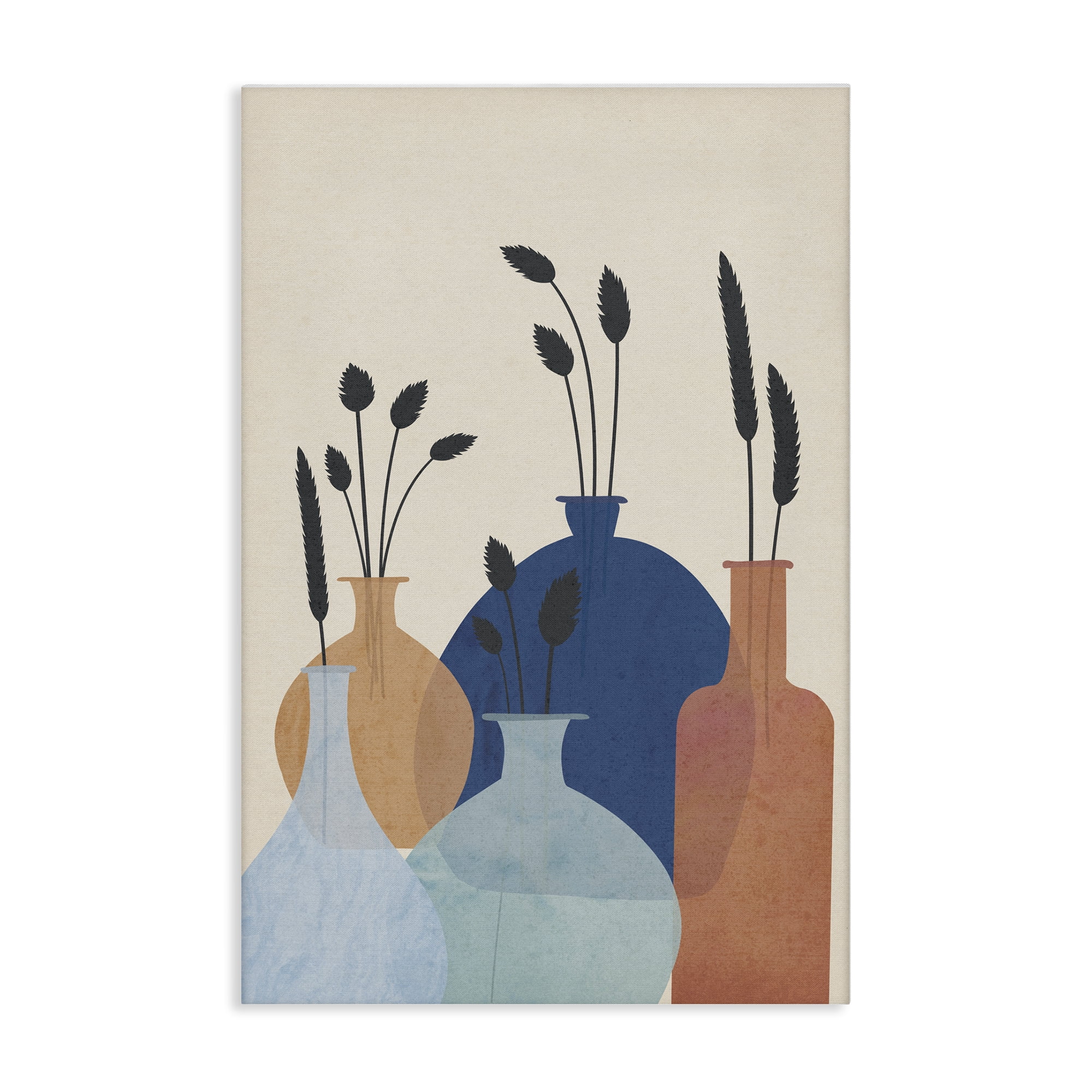Stupell Industries Plant Sprigs Vases Plants & Flowers Painting Wrapped Canvas Art Print Wall Art, 16 x 24