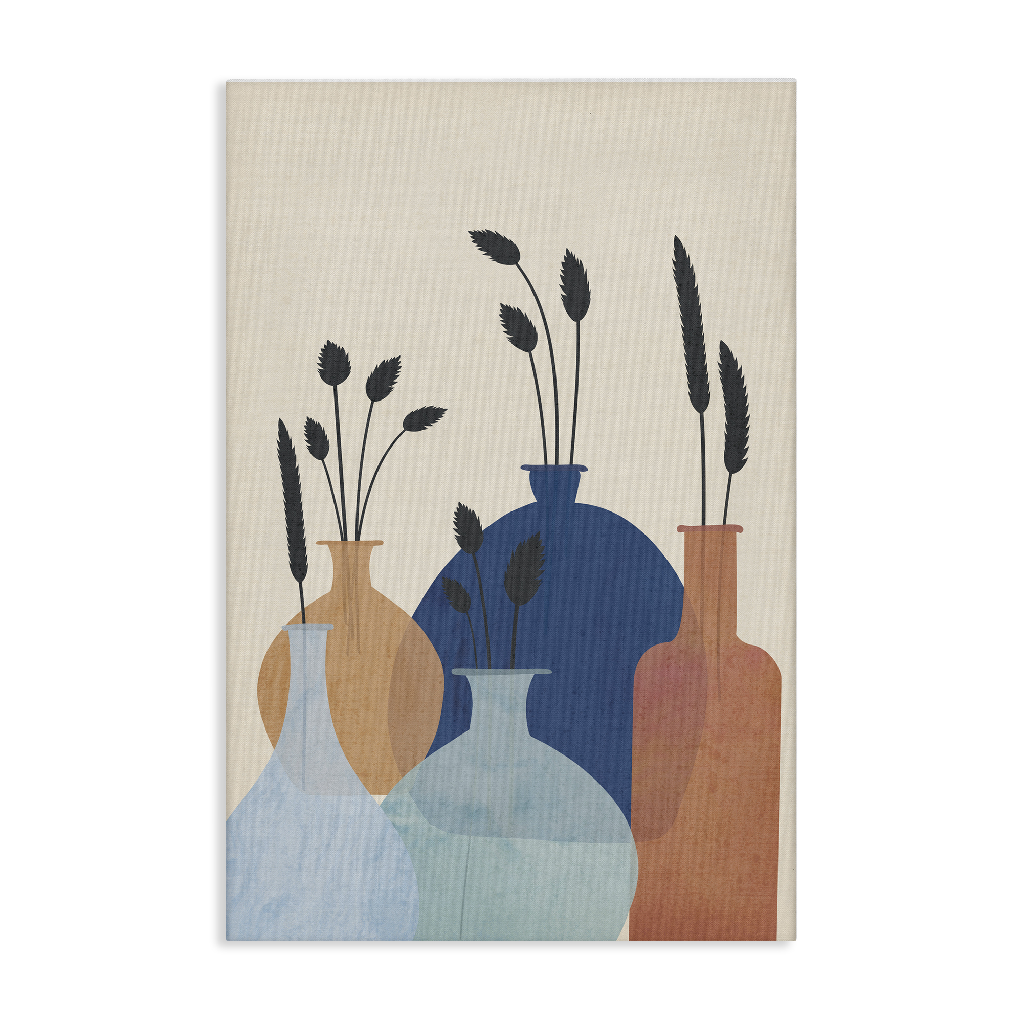 Stupell Industries Plant Sprigs Vases Plants & Flowers Painting Wrapped Canvas Art Print Wall Art, 30 x 45