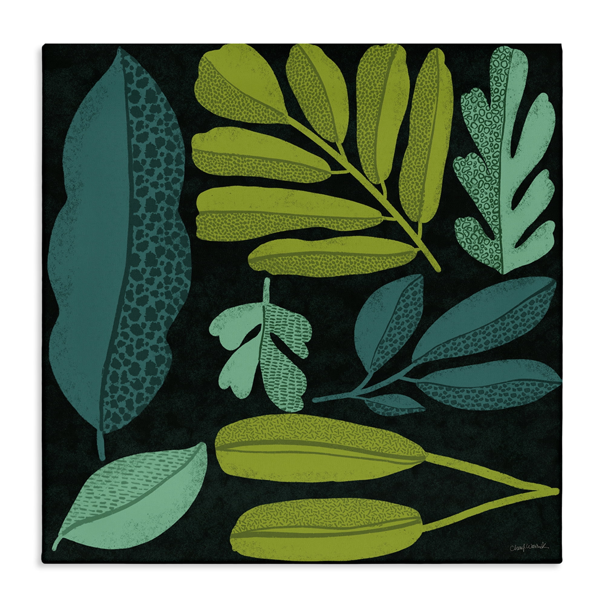 Stupell Industries Plant Toss Collage Plants & Flowers Painting Wrapped Canvas Art Print Wall Art, 17 x 17