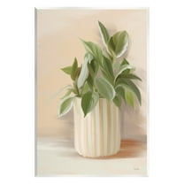Stupell Industries Plant in Striped Pottery Botanical & Floral Painting Unframed Art Print Wall Art, 10 x 15