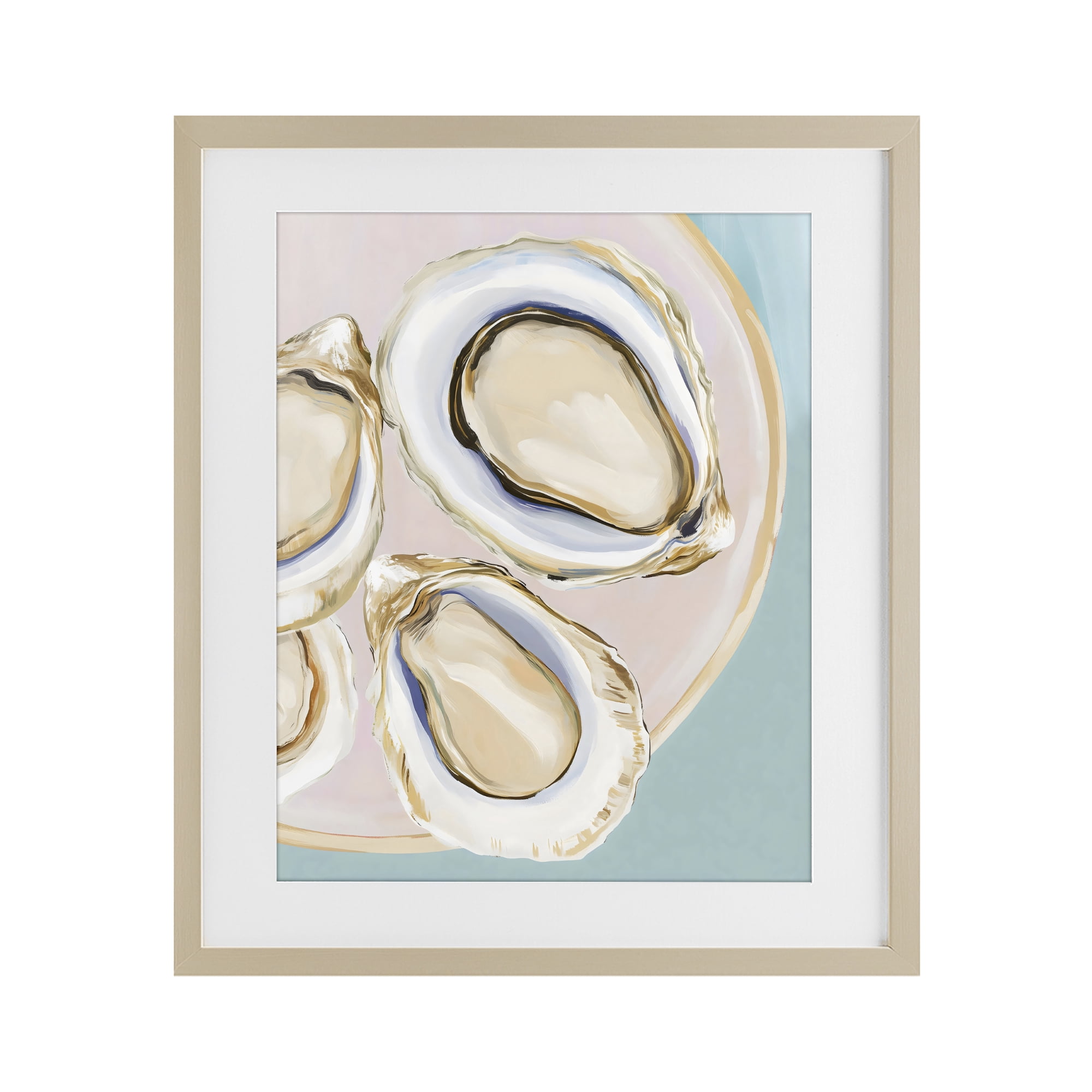 Stupell Industries Plate of Oysters Birch Framed Print Under Glass, design by The Prints Vibe