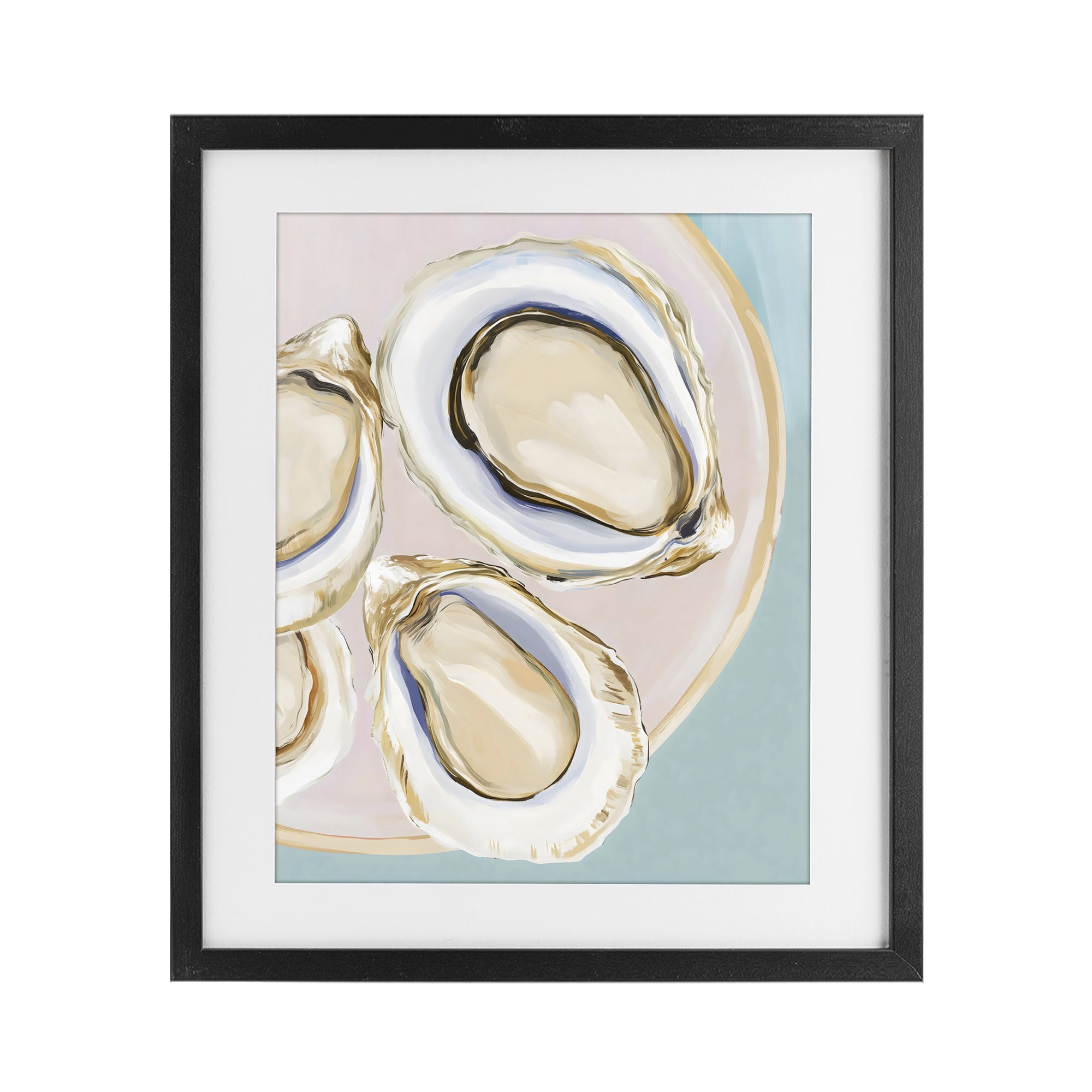 Stupell Industries Plate of Oysters Black Framed Print Under Glass, design by The Prints Vibe