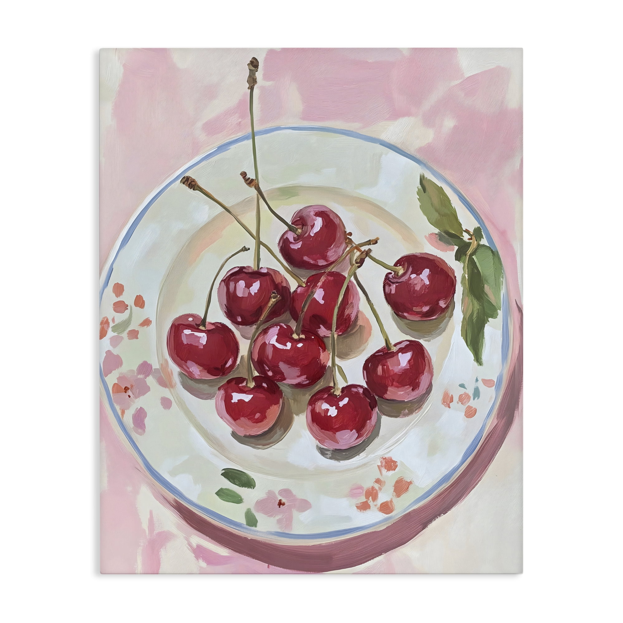Stupell Industries Plate of Summer Cherries Canvas Wall Art, design by The Prints Vibe