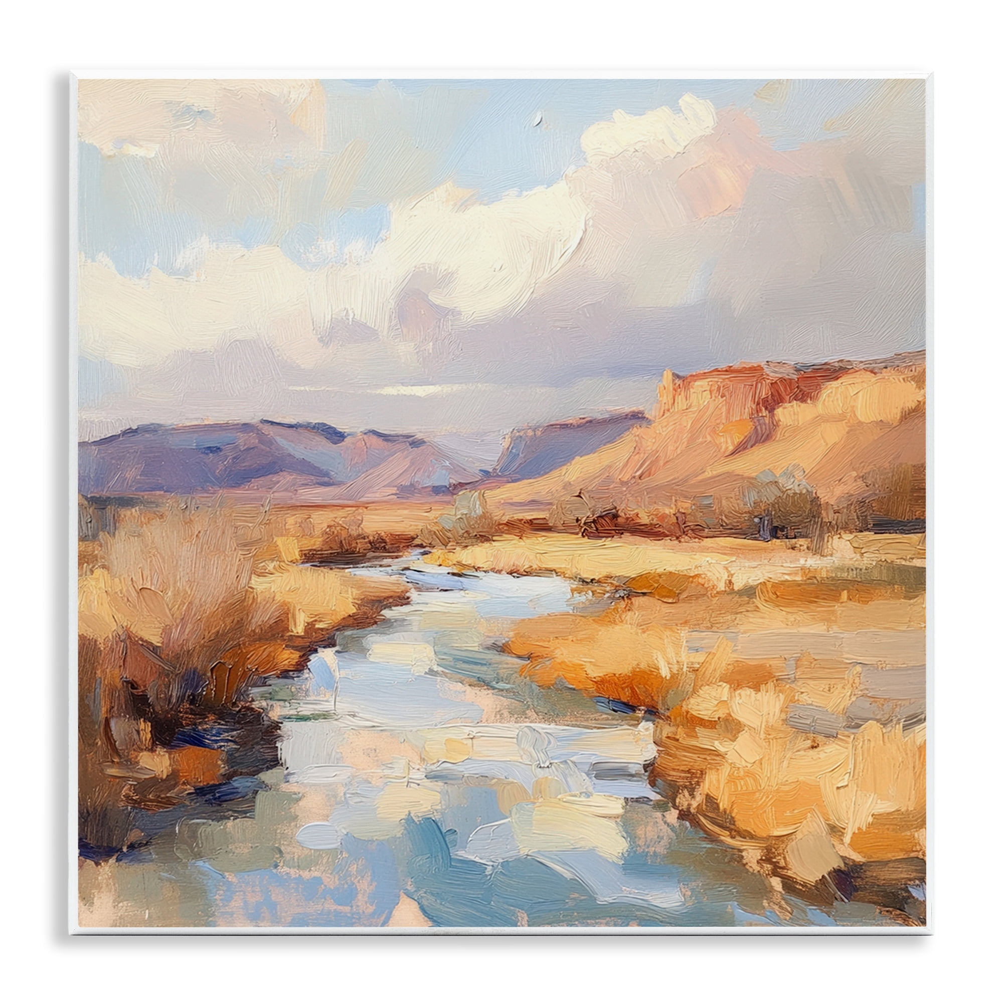 Stupell Industries Plateau River Evening Glow Wall Plaque Art, design by Petal Prints Design