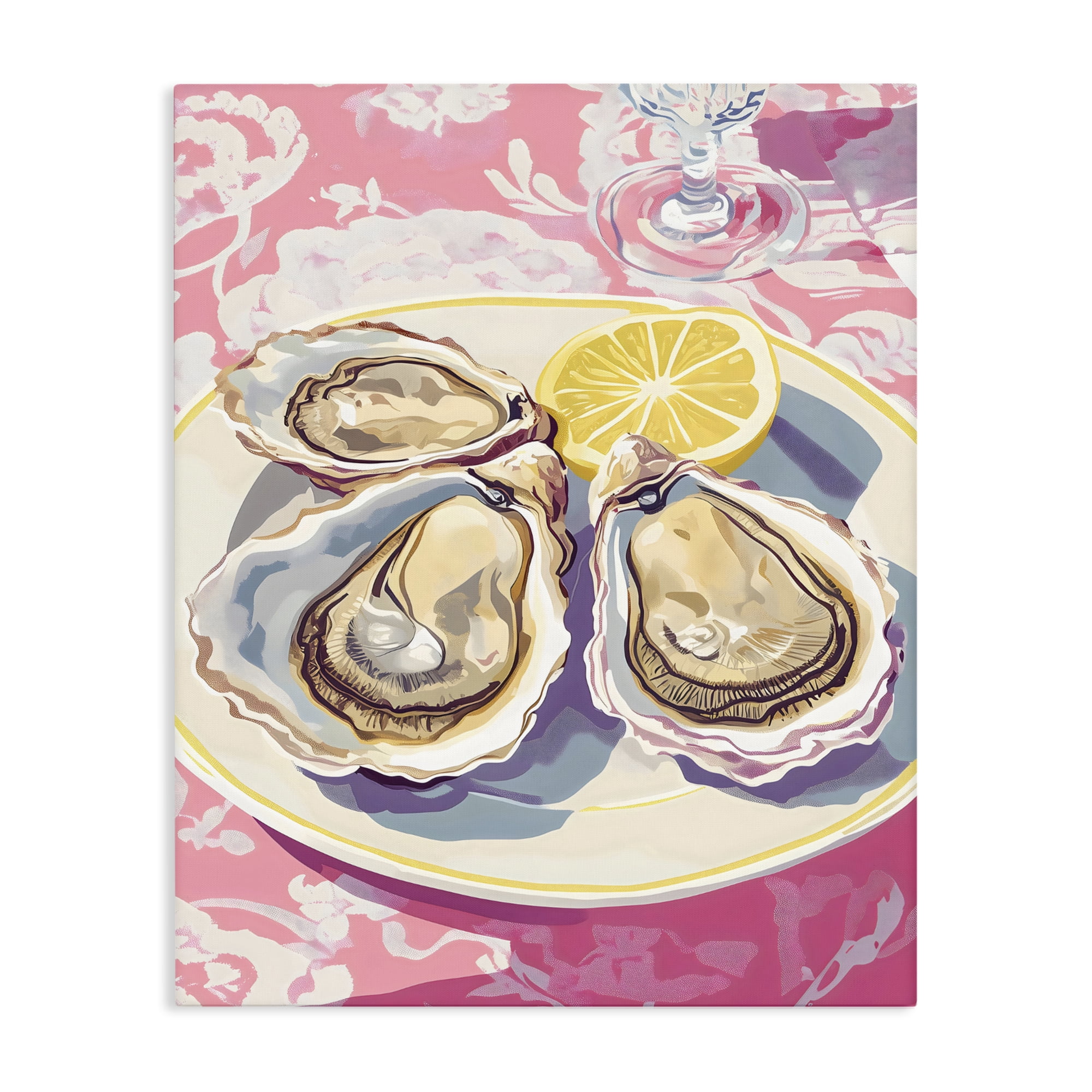 Stupell Industries Plated Oysters & Lemons Canvas Wall Art, design by The Prints Vibe