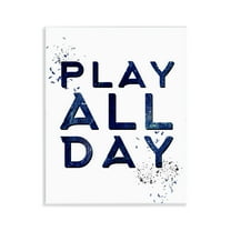 Stupell Industries Play All Day Gamer Entertainment Painting Unframed Art Print Wall Art, 11 x 14