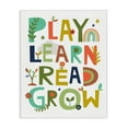 thumbnail image 1 of Stupell Industries Play Learn Read Grow Children's Typography Rainbow Flowers, 16 x 20,Design by Lisa Perry Whitebutton, 1 of 5