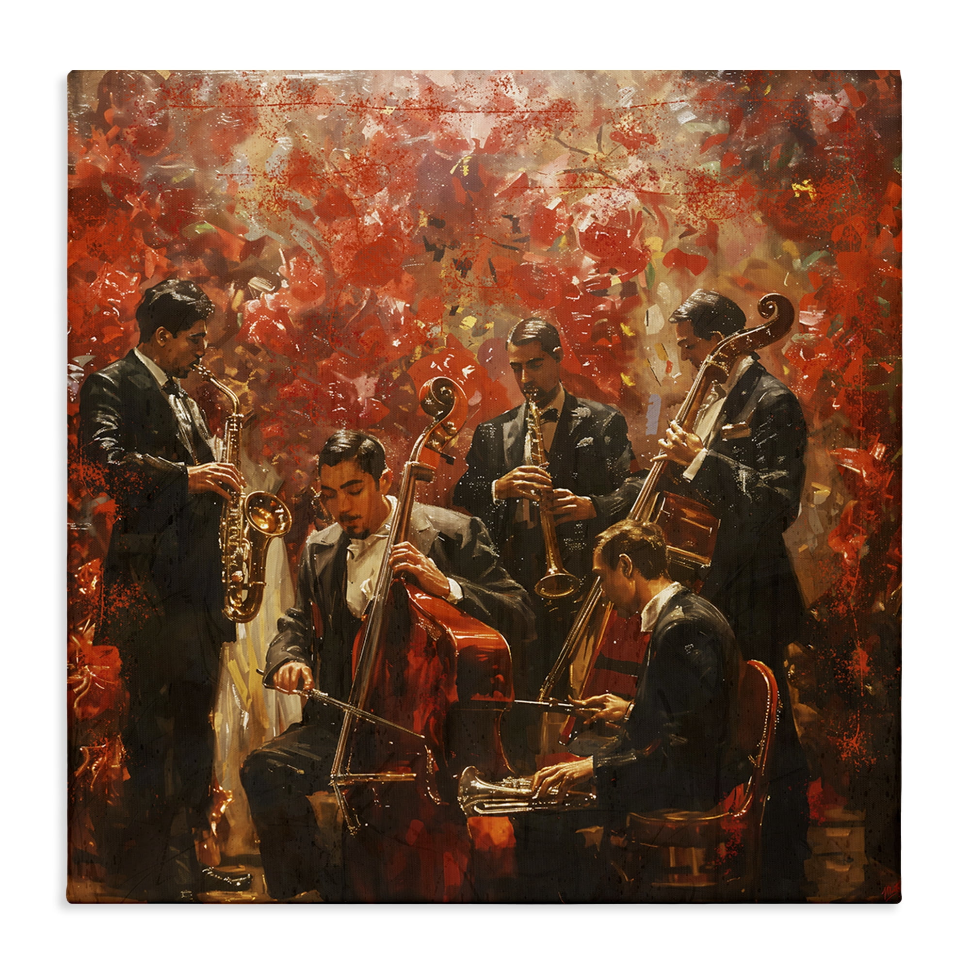 Stupell Industries Play More Jazz Performance Canvas Wall Art, design by Marta Wiley