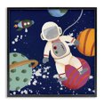 thumbnail image 1 of Stupell Industries Bohemian Playful Astronaut Floating In Space Planets Rocketship Black Framed Giclee Art, 12 x 12, by Regina Moore, 1 of 7