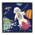 thumbnail image 1 of Stupell Industries Playful Astronaut Floating In Space Planets Rocketship, 12 x 12, Designed by Regina Moore, 1 of 6