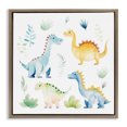thumbnail image 1 of Stupell Industries Contemporary Playful Dinosaur Wonderland Brown Floating Frame Canvas Art, 18 x 18, by Lazar Studio, 1 of 8
