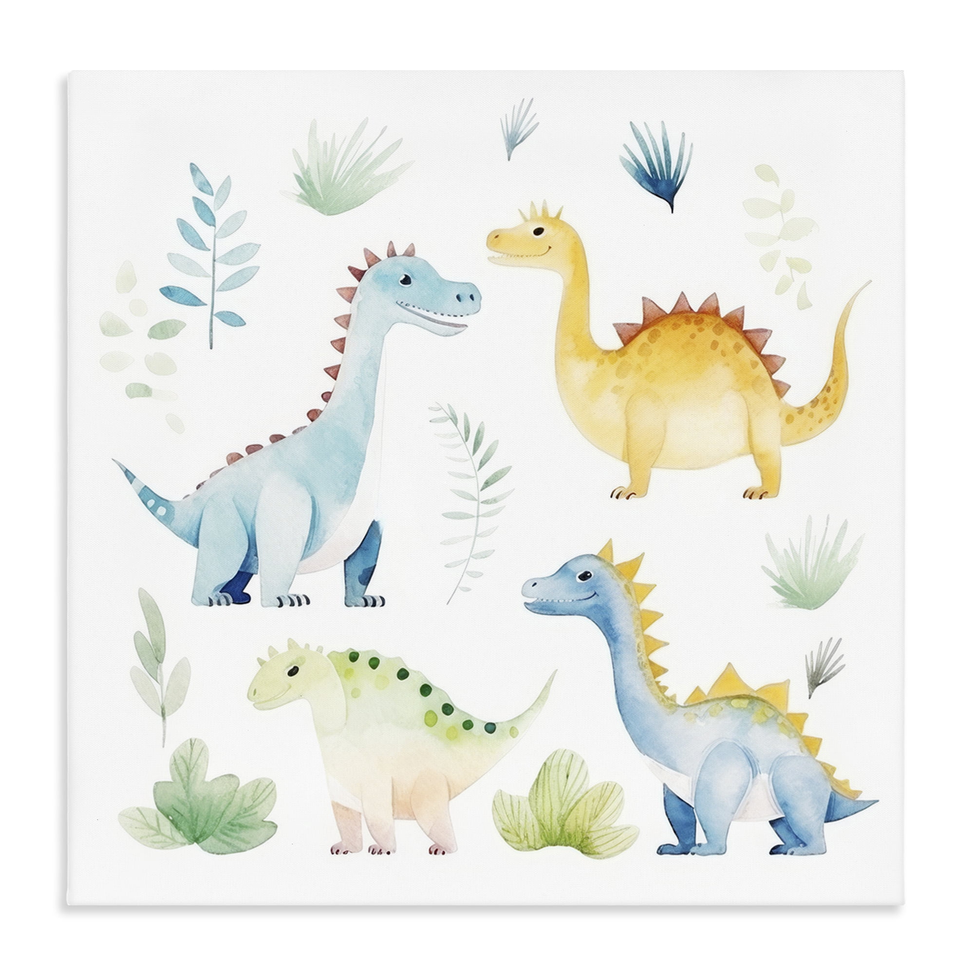 Stupell Industries Playful Dinosaur Wonderland Canvas Wall Art, design by Lazar Studio