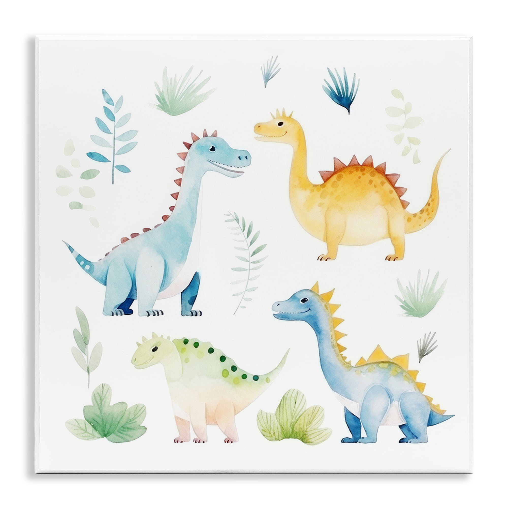 Stupell Industries Playful Dinosaur Wonderland Wall Plaque Art, design by Lazar Studio