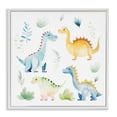 thumbnail image 1 of Stupell Industries Contemporary Playful Dinosaur Wonderland White Framed Giclee Art, 12 x 12, by Lazar Studio, 1 of 8