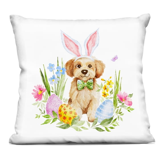 Stupell Industries Playful Easter Puppy Decorative Printed Throw Pillow design by Amy Hall, 18 x 7 x 18