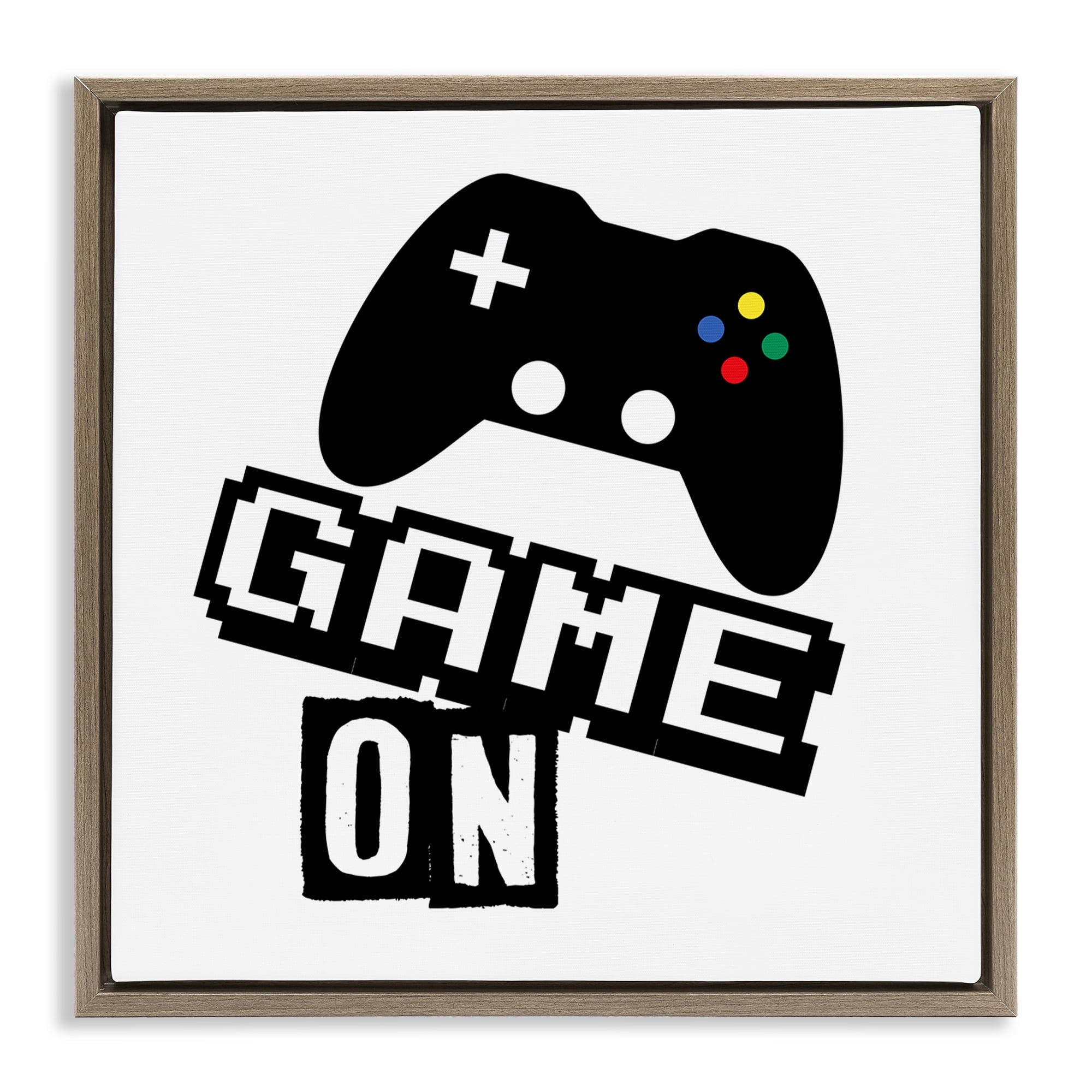 Stupell Industries Playful Game On Brown Framed Floater Canvas Wall Art, design by Marcus Prime