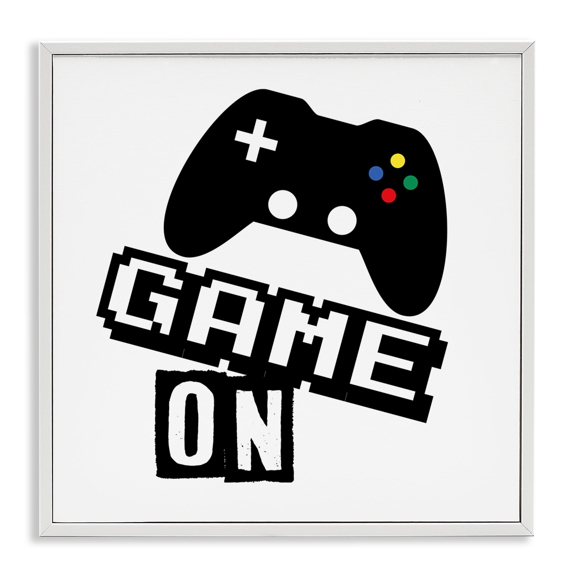 Stupell Industries Playful Game On White Framed Giclee Art, design by Marcus Prime