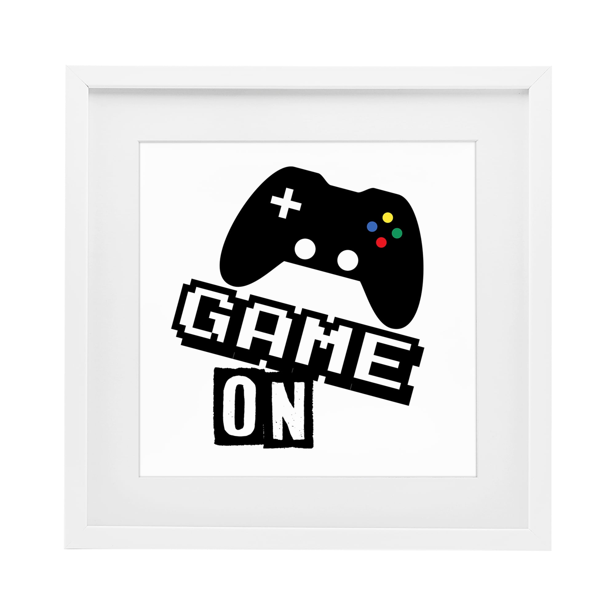 Stupell Industries Playful Game On White Framed Print Under Glass, design by Marcus Prime