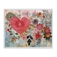 thumbnail image 1 of Stupell Industries Playful Heart & Flowers Abstract Painting White Framed Art Print Wall Art, 14 x 11, 1 of 2
