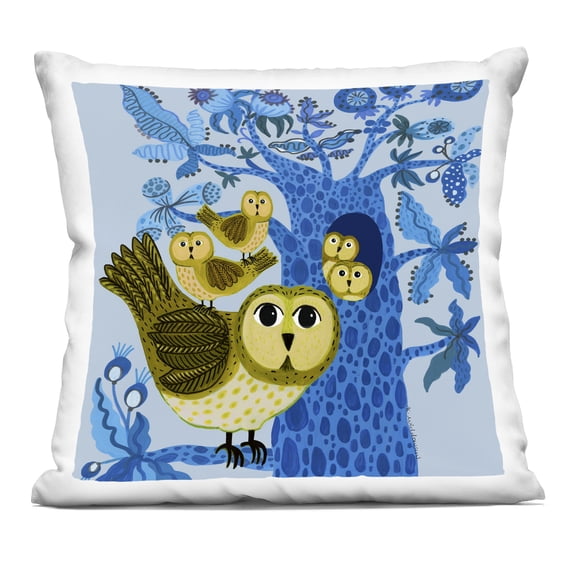 Stupell Industries Playful Owls in Tree Design by Kay Widdowson Throw Pillow