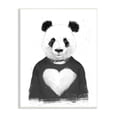 thumbnail image 1 of Stupell Industries Playful Panda Bear Black & White Heart Sweater Wood Wall Art, 10 x 15, Design by Balazs Solti, 1 of 5