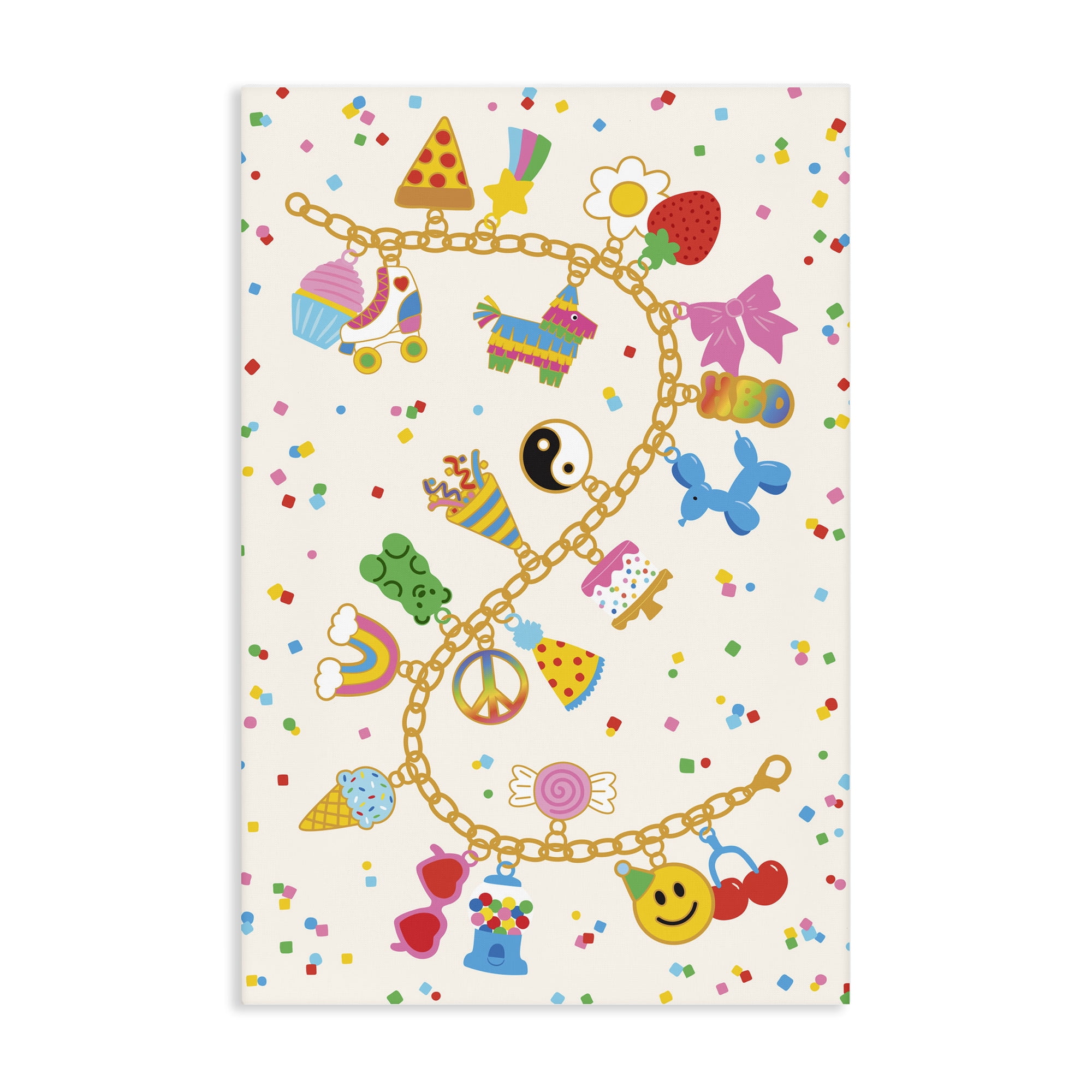 Stupell Industries Playful Party Charm Bracelet Canvas Wall Art, design by Nadia Hassan