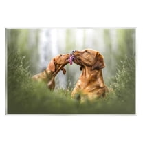 Stupell Industries Playing Puppies in Grass Animals & Insects Painting Unframed Art Print Wall Art, 15 x 10