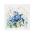 thumbnail image 1 of Stupell Industries Pleasant Aquatic Blue Sea Turtle Swimming Ocean Plants , 17 x 17, Design by Sally Swatland, 1 of 7