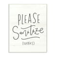 thumbnail image 1 of Stupell Industries Please Sanitize Phrase Minimal Rustic Text Wall Plaque, 13 x 19, Design by Loni Harris, 1 of 6