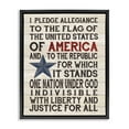 thumbnail image 1 of Stupell Industries Pledge of Allegiance Stars and Stripes Americana Rustic Wood Look Sign Jet Black Framed Floating Canvas Wall Art, 24x30, by Jo Moulton, 1 of 5