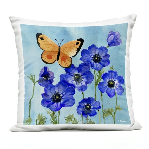 Stupell Industries Poetic Monarch Butterfly Design by Paul Brent Outdoor Printed Pillow