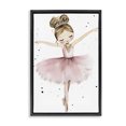 thumbnail image 1 of Stupell Industries Cottage Pointe Princess in Pink Tutu Black Floating Frame Canvas Art, 17 x 25, by Creative Studio, 1 of 8
