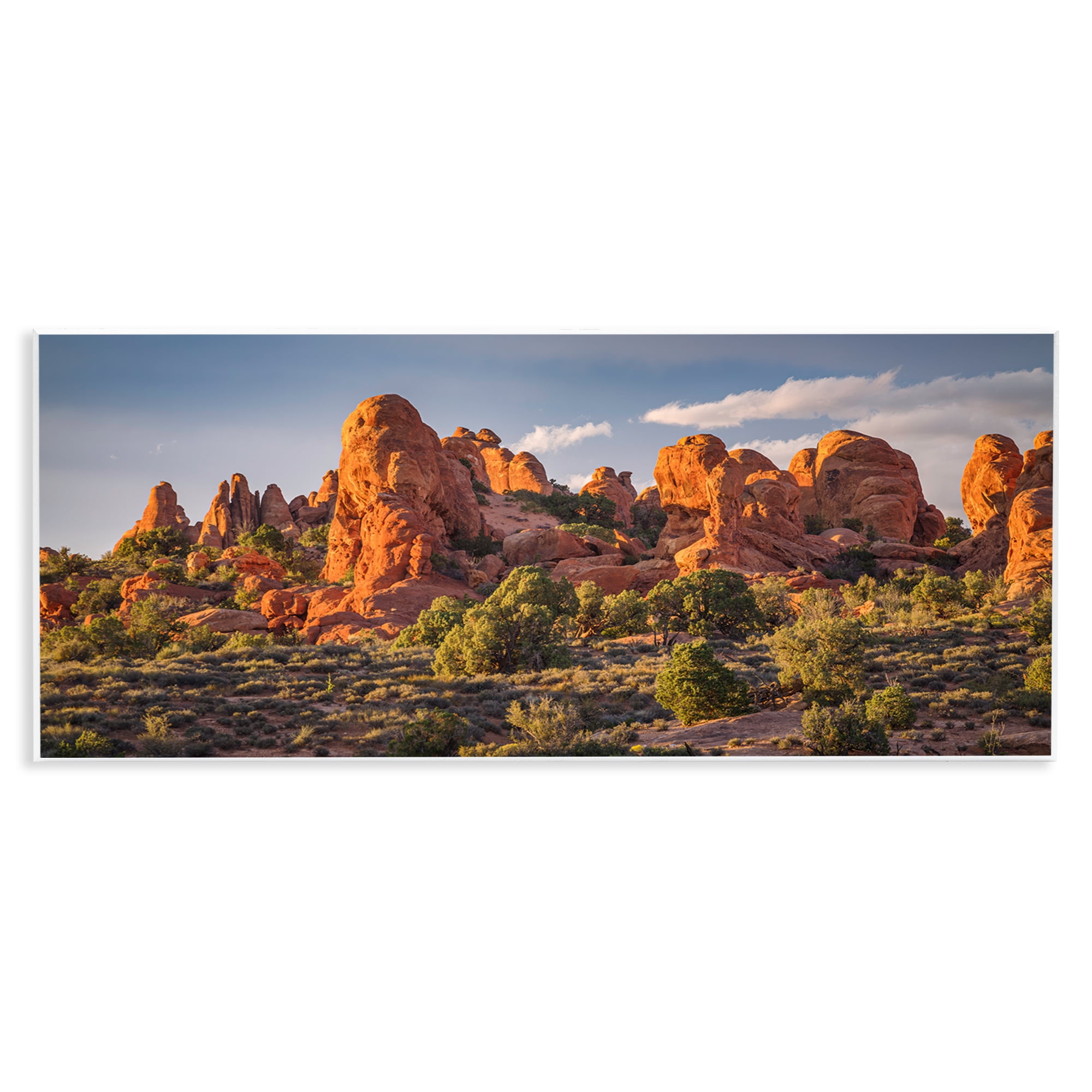 Stupell Industries Pointed Canyon Buttes Landscape & Nature Photography Unframed Art Print Wall Art, 17 x 7