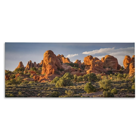 Stupell Industries Pointed Canyon Buttes Landscape & Nature Photography Wrapped Canvas Art Print Wall Art, 24 x 10