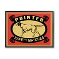 thumbnail image 1 of Stupell Industries Pointer Dog Safety Matches Vintage Advertisement Red Yellow Vintage Painting Black Framed Art Print Wall Art, 24 x 30, Design by Mark Rogan, 1 of 7
