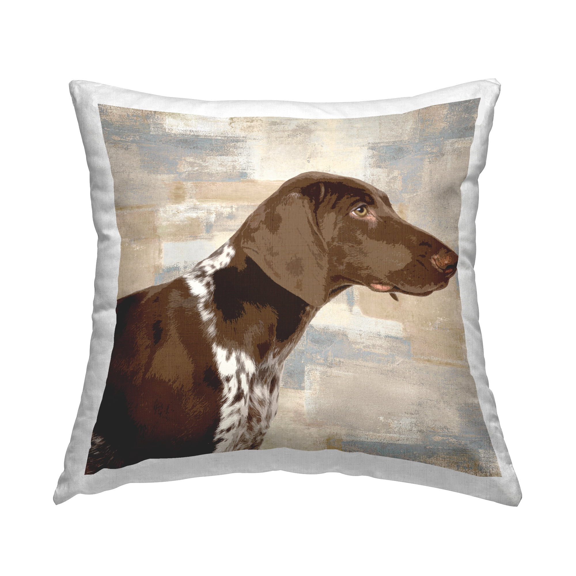 Stupell Industries Pointer Dog Side Portrait Soft Cross Hatch Pattern Country Brown,18 x 7 x 18 Decorative Pillows