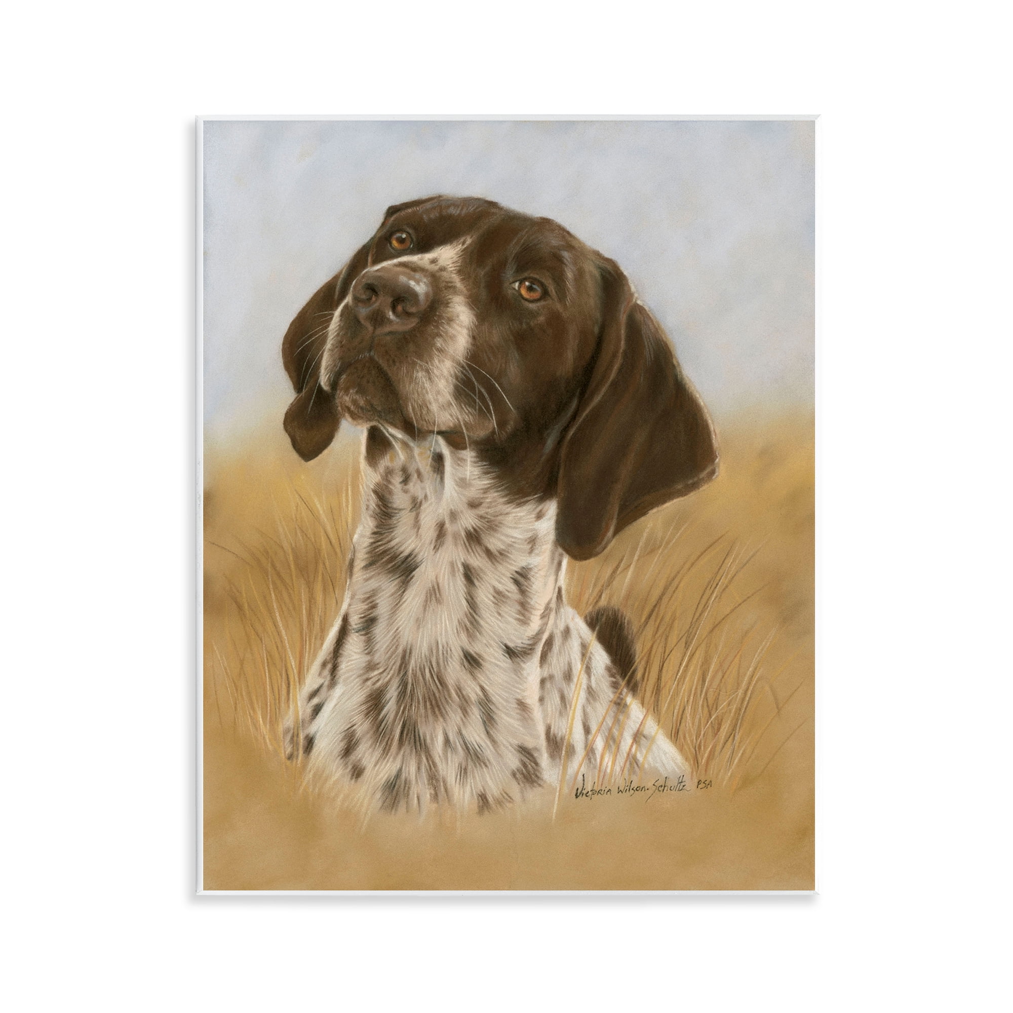 Stupell Industries Pointer Hunting Dog Animals & Insects Painting Unframed Art Print Wall Art, 11 x 14